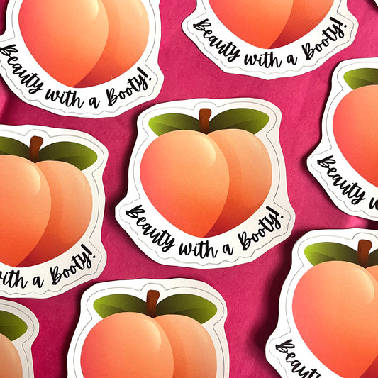 Beauty Booty Peach sticker
